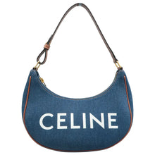 Load image into Gallery viewer, Celine Ava Cloth Shoulder Bag Denim Blue