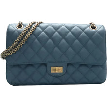 Load image into Gallery viewer, CHANEL 2.55 Leather Shoulder Bag Blue