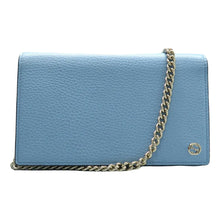 Load image into Gallery viewer, GUCCI Leather Shoulder Bag Blue