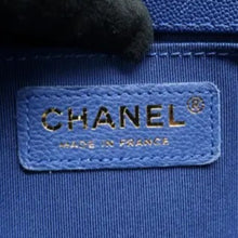Load image into Gallery viewer, CHANEL Boy Leather Shoulder Bag Blue