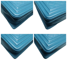 Load image into Gallery viewer, CHANEL Boy Leather Shoulder Bag Blue