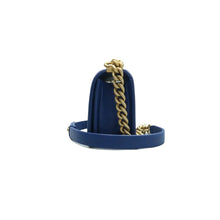 Load image into Gallery viewer, CHANEL Boy Leather Shoulder Bag Blue