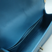 Load image into Gallery viewer, CHANEL Boy Leather Shoulder Bag Blue