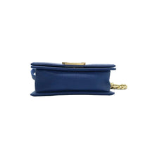 Load image into Gallery viewer, CHANEL Boy Leather Shoulder Bag Blue