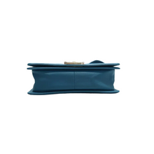 Load image into Gallery viewer, CHANEL Boy Leather Shoulder Bag Blue