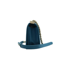 Load image into Gallery viewer, CHANEL Boy Leather Shoulder Bag Blue