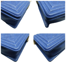 Load image into Gallery viewer, CHANEL Boy Leather Shoulder Bag Blue