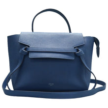 Load image into Gallery viewer, Celine Mini Belt Grained Calfskin Leather Shoulder Bag Blue