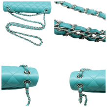 Load image into Gallery viewer, CHANEL CF Jumbo Quilted Caviar Leather Shoulder Bag turquoise