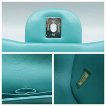 Load image into Gallery viewer, CHANEL CF Jumbo Quilted Caviar Leather Shoulder Bag turquoise