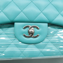 Load image into Gallery viewer, CHANEL CF Jumbo Quilted Caviar Leather Shoulder Bag turquoise
