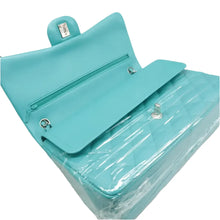 Load image into Gallery viewer, CHANEL CF Jumbo Quilted Caviar Leather Shoulder Bag turquoise
