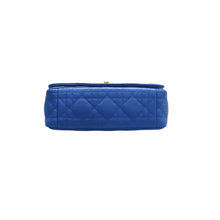 Load image into Gallery viewer, Christian Dior Dior Caro Leather Shoulder Bag Blue