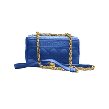 Load image into Gallery viewer, Christian Dior Dior Caro Leather Shoulder Bag Blue