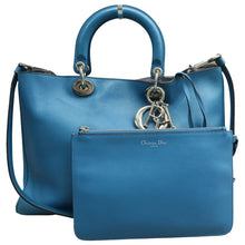 Load image into Gallery viewer, Christian Dior VIP Leather Satchel Bag Blue