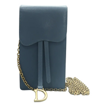 Load image into Gallery viewer, Christian Dior Leather Shoulder Bag Blue
