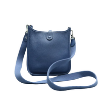 Load image into Gallery viewer, HERMES Evelyne Leather Shoulder Bag Blue