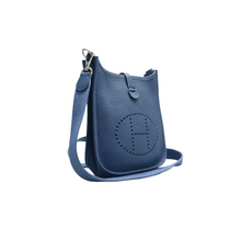 Load image into Gallery viewer, HERMES Evelyne Leather Shoulder Bag Blue