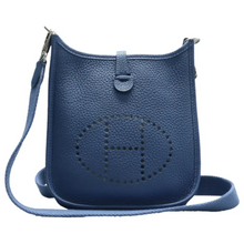 Load image into Gallery viewer, HERMES Evelyne Leather Shoulder Bag Blue