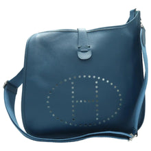 Load image into Gallery viewer, Hermes Evelyne Leather Shoulder bag Blue