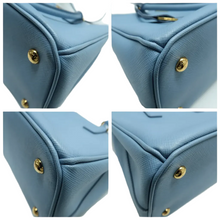 Load image into Gallery viewer, PRADA Galleria Leather Satchel Bag Blue