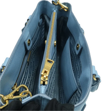 Load image into Gallery viewer, PRADA Galleria Leather Satchel Bag Blue