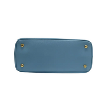 Load image into Gallery viewer, PRADA Galleria Leather Satchel Bag Blue