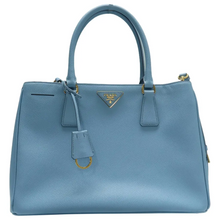 Load image into Gallery viewer, PRADA Galleria Leather Satchel Bag Blue