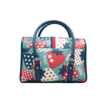 Load image into Gallery viewer, Gucci GG Strawberry Leather Shoulder Bag Blue