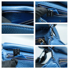 Load image into Gallery viewer, Gucci Nouveau Fringe Calfskin Medium Shoulder Bag Blue