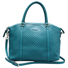 Load image into Gallery viewer, Gucci Soft Microguccissima Dome Leather Satchel Bag Blue