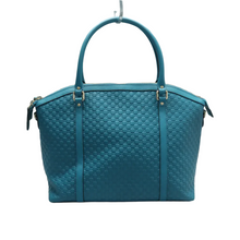 Load image into Gallery viewer, Gucci Leather Satchel Bag Blue