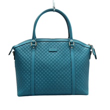 Load image into Gallery viewer, Gucci Leather Satchel Bag Blue