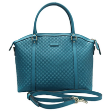 Load image into Gallery viewer, Gucci Leather Satchel Bag Blue