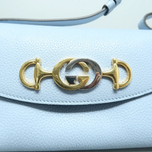 Load image into Gallery viewer, GUCCI Leather Satchel Bag Blue