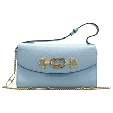 Load image into Gallery viewer, GUCCI Leather Satchel Bag Blue