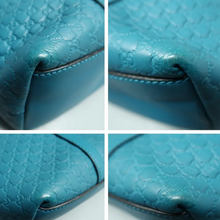 Load image into Gallery viewer, GUCCI Leather Satchel Bag Blue