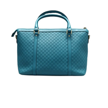 Load image into Gallery viewer, GUCCI Leather Satchel Bag Blue