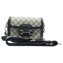 Load image into Gallery viewer, Gucci Horsebit 1955 GG Supreme Monogram Shoulder Bag Black