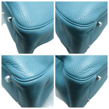 Load image into Gallery viewer, Hermes Lindy Leather Satchel Bag Blue