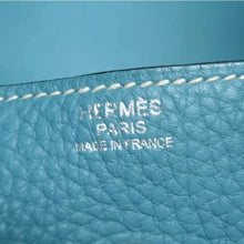 Load image into Gallery viewer, Hermes Lindy Leather Satchel Bag Blue