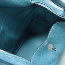 Load image into Gallery viewer, Hermes Lindy Leather Satchel Bag Blue