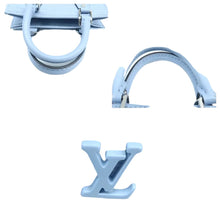 Load image into Gallery viewer, LOUIS VUITTON Sac Plat Epi Leather Satchel Bag Light Blue