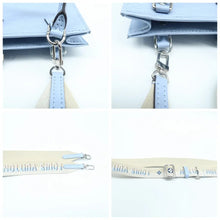 Load image into Gallery viewer, LOUIS VUITTON Sac Plat Epi Leather Satchel Bag Light Blue