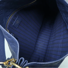 Load image into Gallery viewer, Louis Vuitton Metis Monogram Leather Satchel Bag Blue