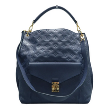 Load image into Gallery viewer, Louis Vuitton Metis Monogram Leather Satchel Bag Blue