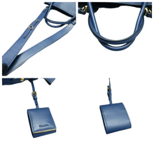 Load image into Gallery viewer, Prada Monochrome Leather Satchel Bag Blue
