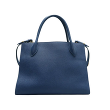Load image into Gallery viewer, Prada Monochrome Leather Satchel Bag Blue