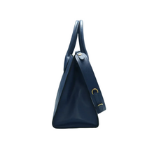 Load image into Gallery viewer, Prada Monochrome Leather Satchel Bag Blue
