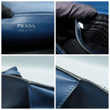 Load image into Gallery viewer, Prada Monochrome Robot Patches Envelope Flap Saffiano Cuir Calfskin Shoulder Bag Blue